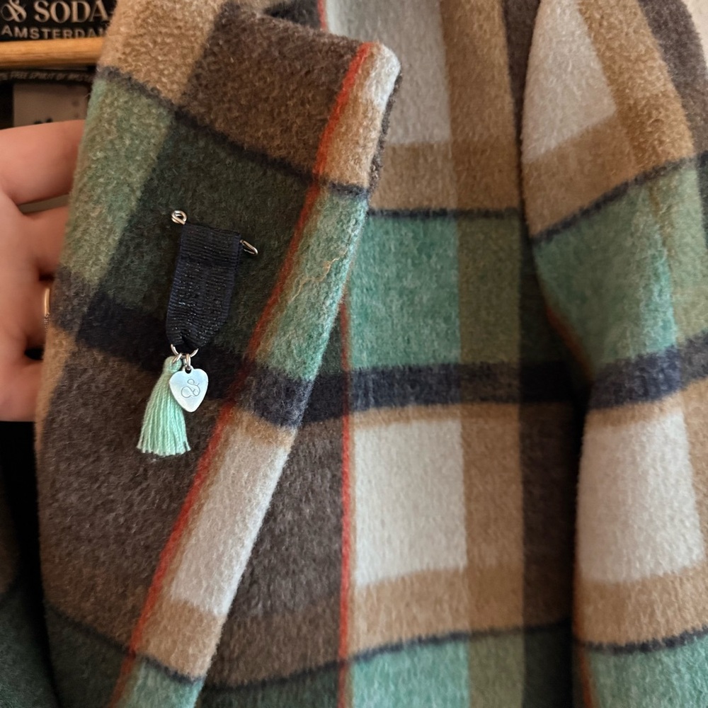 Anthropologie Scotch & Soda Plaid Single Breasted Coat - Picture 5 of 7
